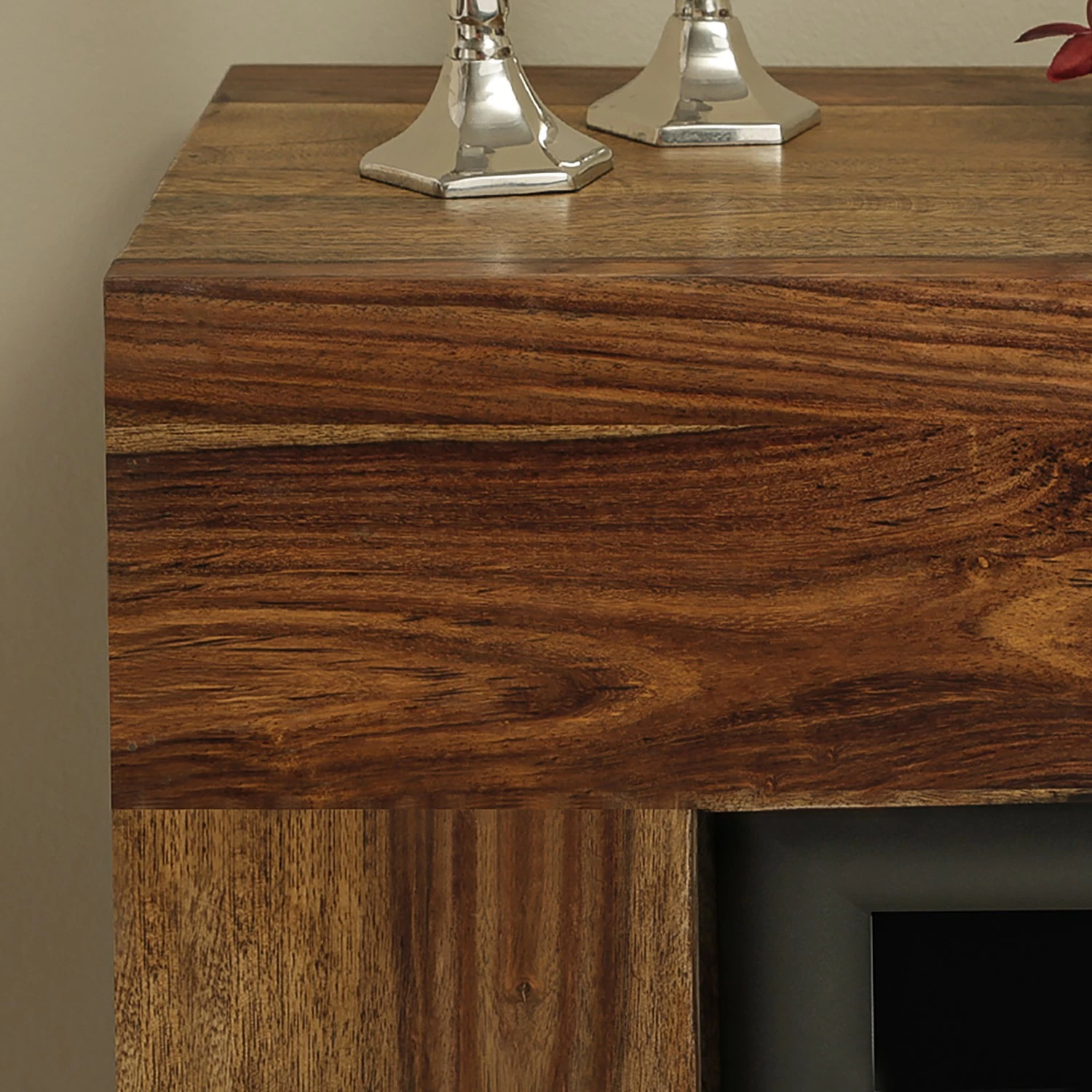 Naturoo Cheminée électrique Agra - Sheesham miel foncé 7 Naturoo Cheminée électrique Agra - Sheesham miel foncé – Image 5