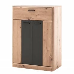 Naturoo Meuble à chaussures Coulogne - Imitation planches de chêne / Gris