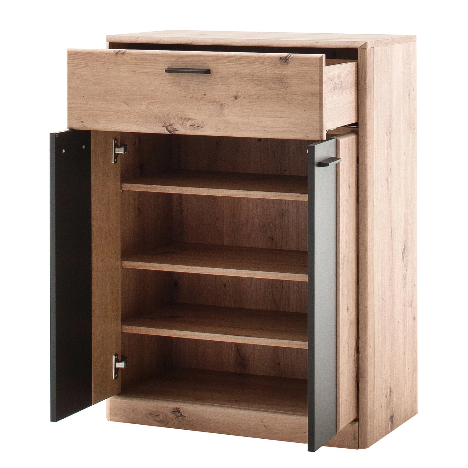 Naturoo Meuble à chaussures Coulogne - Imitation planches de chêne / Gris 7 Naturoo Meuble à chaussures Coulogne - Imitation planches de chêne / Gris – Image 5