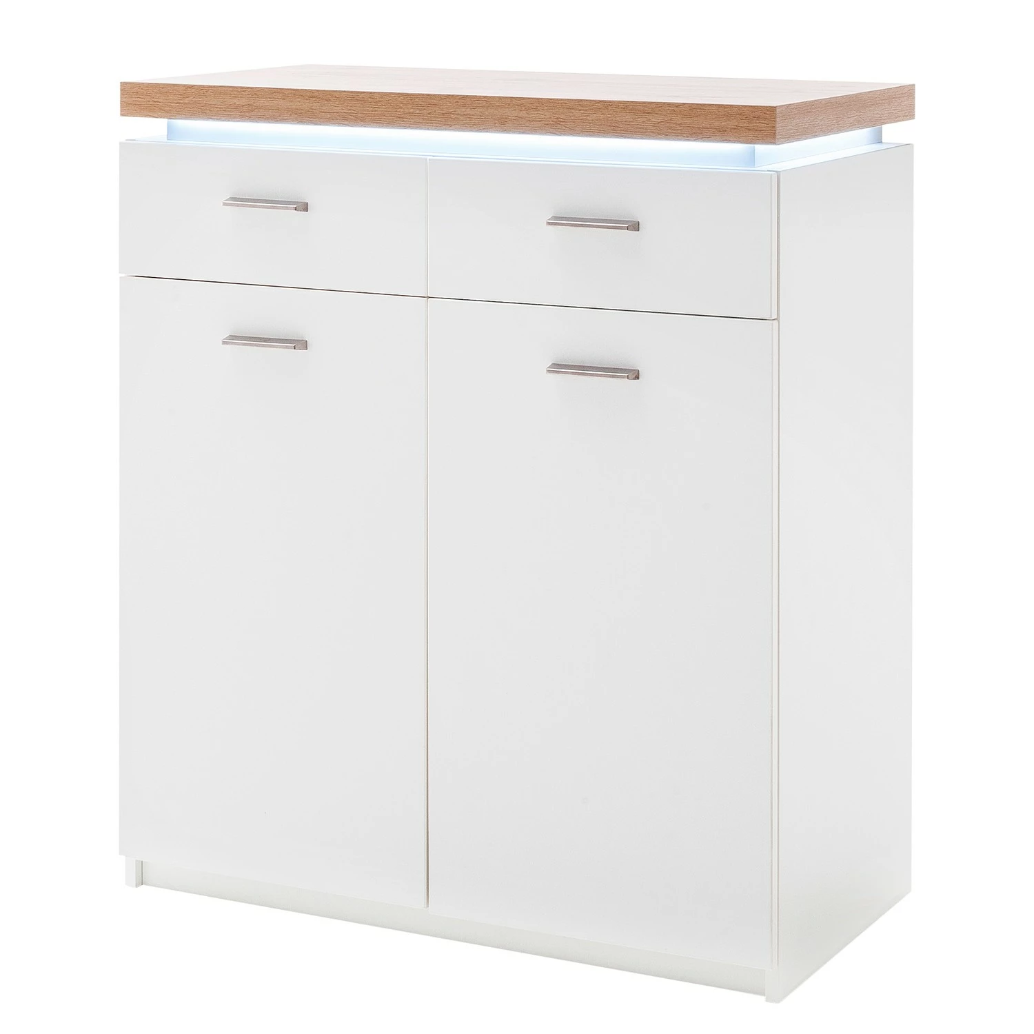 Loftscape Meuble à chaussures Mundai II - Avec éclairage - Blanc / Imitation chêne de Wotan 3 Loftscape Meuble à chaussures Mundai II - Avec éclairage - Blanc / Imitation chêne de Wotan