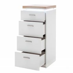 Loftscape Meuble à chaussures Mundai I - Avec éclairage  - Blanc / Imitation chêne de Wotan -loftscape Boutique 1000184642 190827 14261600086 DETAILS P000000001000184642