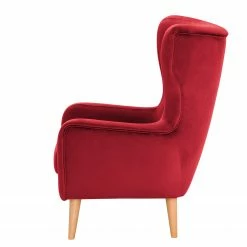 Norrwood Fauteuil Boyka I - Velours - Velours Ravi: Rouge -loftscape Boutique 1000185159 190903 16074002963 DETAILS P000000001000185159