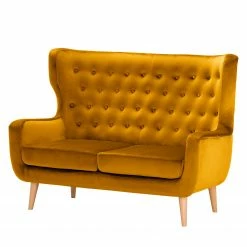 Norrwood Canapé Boyka I (2 places) - Velours - Velours Ravi: Jaune moutarde