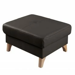 Naturoo Repose-pieds London - Cuir véritable / Imitation cuir - Marron foncé