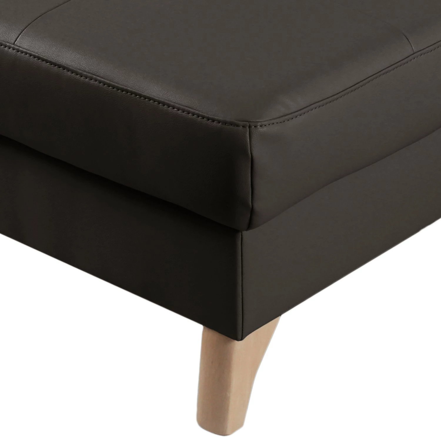 Naturoo Repose-pieds London - Cuir véritable / Imitation cuir - Marron foncé 6 Naturoo Repose-pieds London - Cuir véritable / Imitation cuir - Marron foncé – Image 4