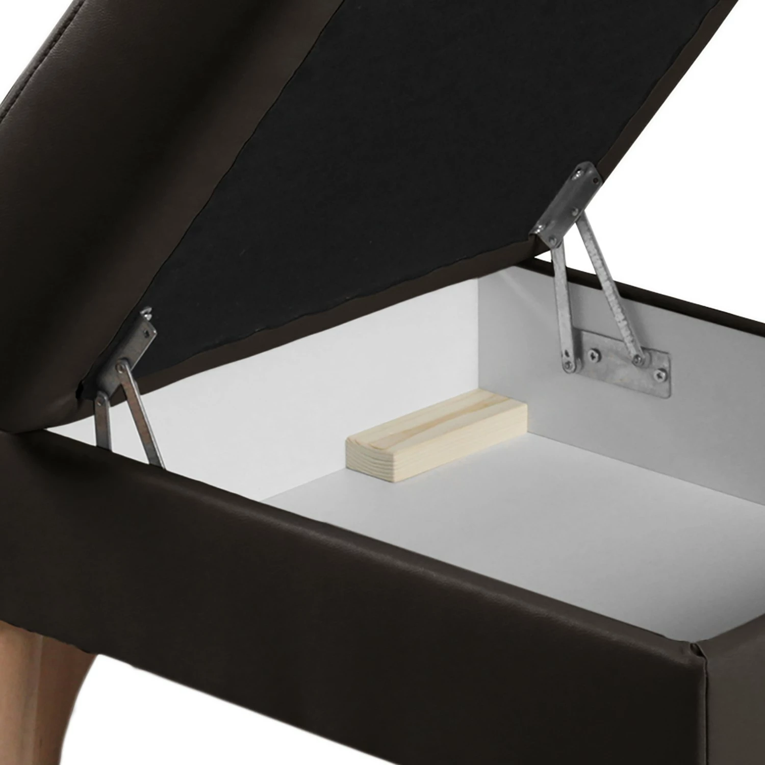 Naturoo Repose-pieds London - Cuir véritable / Imitation cuir - Marron foncé 7 Naturoo Repose-pieds London - Cuir véritable / Imitation cuir - Marron foncé – Image 5