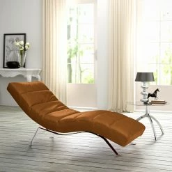 Loftscape Chaise relax Kasson - Microfibre Bice: Cognac - Chrome brillant -loftscape Boutique 1000185352 190917 17062000454 MOOD DETAILS P000000001000185352 mood