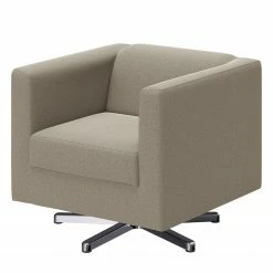 Loftscape Fauteuil Wilno XIX - Aspect cuir vieilli - Gris clair