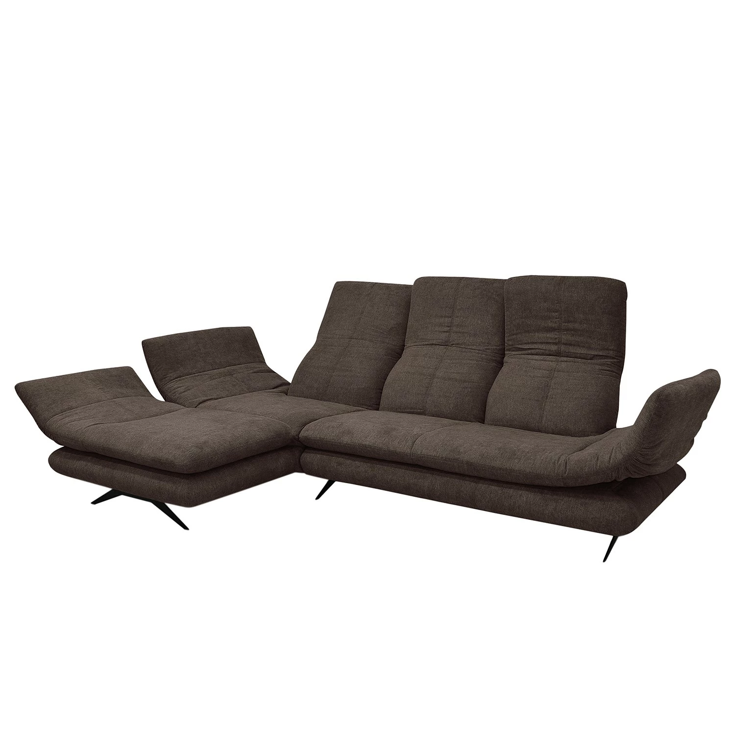 Loftscape Canapé d’angle Whaltey II - Tissu - Expresso - Méridienne courte à gauche (vue de face) 6 Loftscape Canapé d’angle Whaltey II - Tissu - Expresso - Méridienne courte à gauche (vue de face) – Image 4