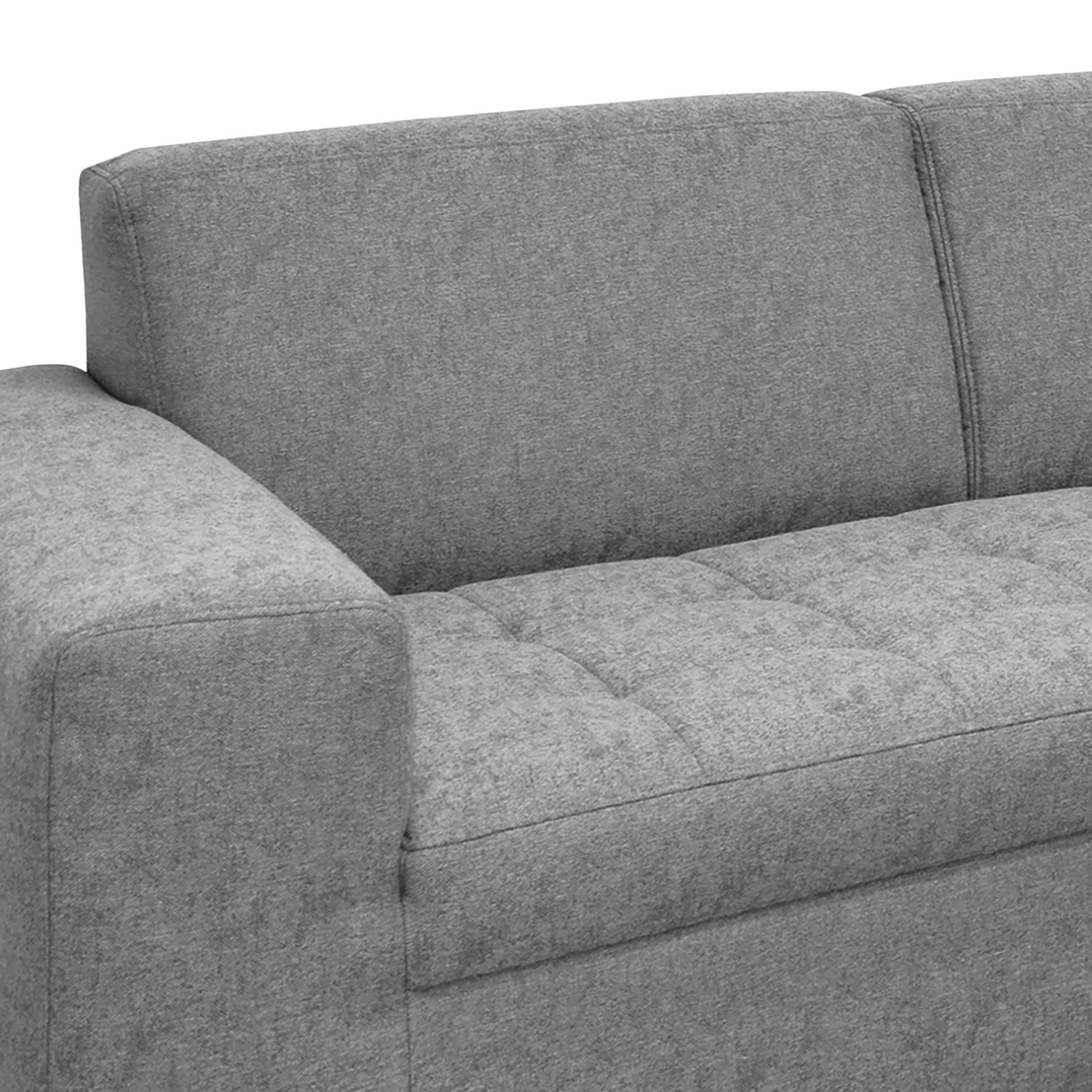 Ars Natura Canapé d’angle Roblin III - Tissu - Gris - Méridienne courte à droite (vue de face) - Sans fonction 6 Ars Natura Canapé d’angle Roblin III - Tissu - Gris - Méridienne courte à droite (vue de face) - Sans fonction – Image 4