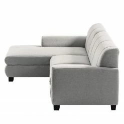 Loftscape Canapé d’angle Lefroy I - Tissu - Gris clair - Méridienne courte à gauche (vue de face) - Fonction couchage -loftscape Boutique 1000186899 200204 16352001269 DETAILS P000000001000186899