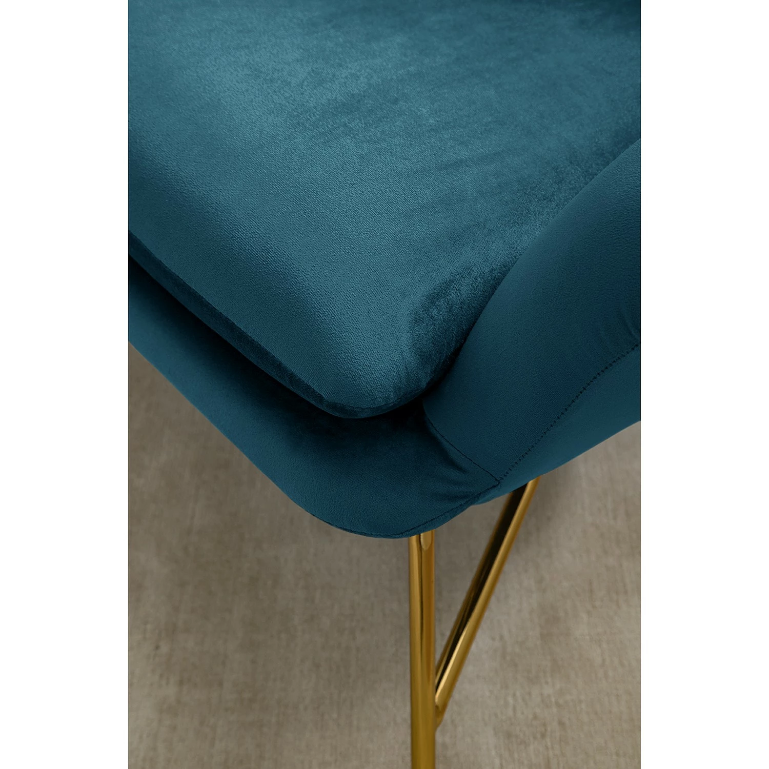 Jack & Alice Fauteuil Miena - Velours - Bleu marine 8 Jack & Alice Fauteuil Miena - Velours - Bleu marine – Image 6