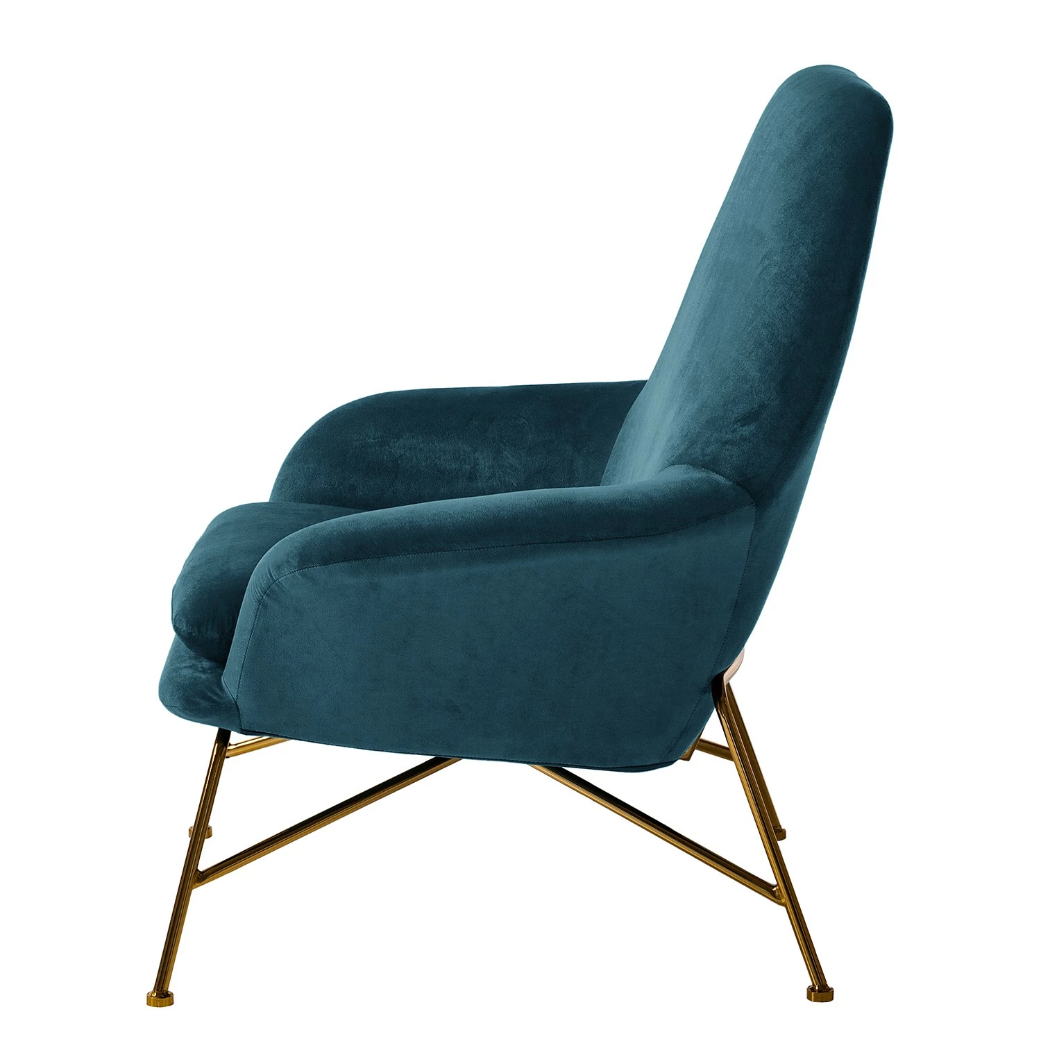 Jack & Alice Fauteuil Miena - Velours - Bleu marine 10 Jack & Alice Fauteuil Miena - Velours - Bleu marine – Image 8