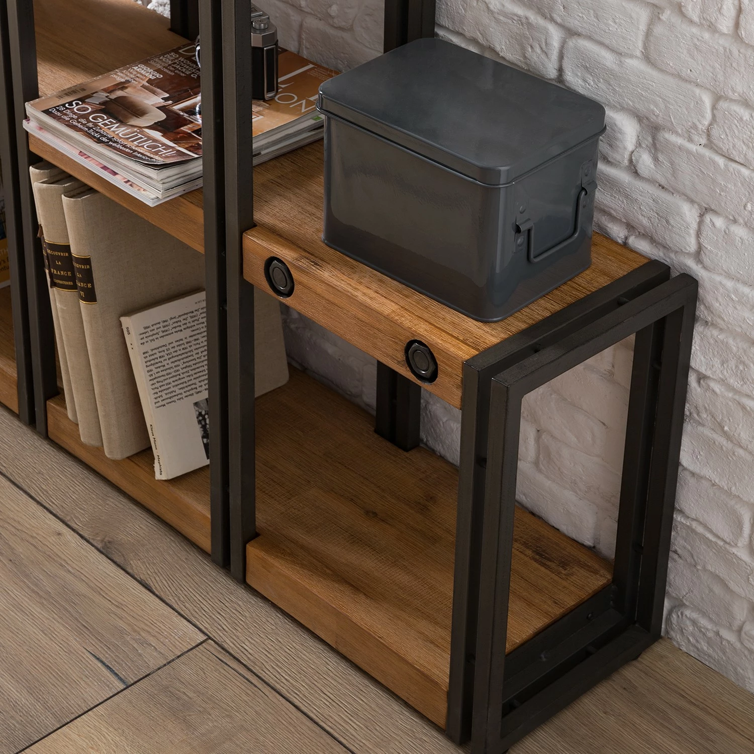 Ars manufacti Étagère Manchester - Acacia massif / Métal - Acacia / Anthracite 10 Ars manufacti Étagère Manchester - Acacia massif / Métal - Acacia / Anthracite – Image 8