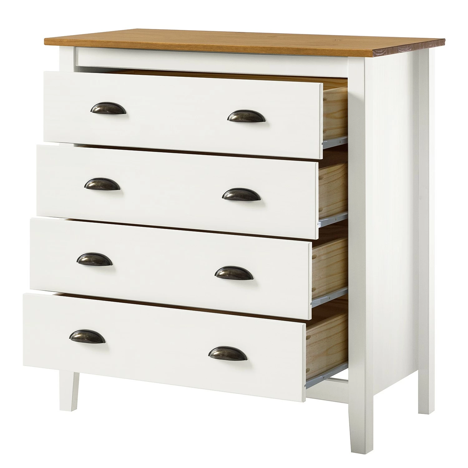 Maison Belfort Commode Rivery II - Pin massif - Blanc 7 Maison Belfort Commode Rivery II - Pin massif - Blanc – Image 5
