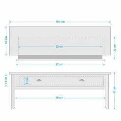 Maison Belfort Table basse Rivery - Pin massif - Blanc -loftscape Boutique 1000187566 210330 15391200001 SKETCH DETAILS P000000001000187566 sketch