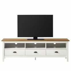 Maison Belfort Meuble TV Rivery - Pin massif - Blanc 16 Maison Belfort Meuble TV Rivery - Pin massif - Blanc -loftscape Boutique 1000187577 200205 11113200046 DETAILS P000000001000187577