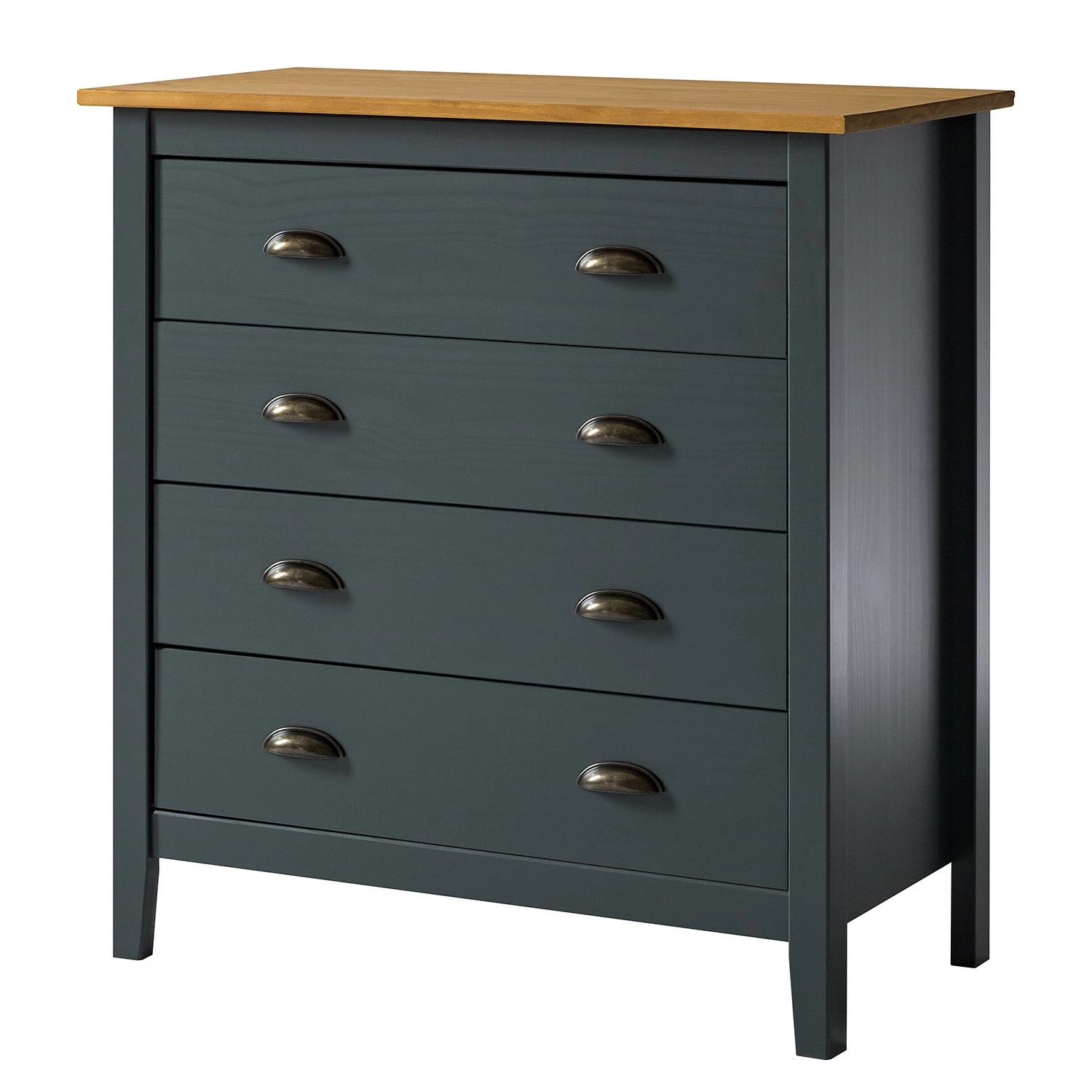 Maison Belfort Commode Rivery II - Pin massif - Anthracite 3 Maison Belfort Commode Rivery II - Pin massif - Anthracite