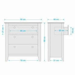 Maison Belfort Commode Belleria I - Pin massif - Vert olive clair -loftscape Boutique 1000187584 200214 06021600013 SKETCH DETAILS P000000001000187584 sketch