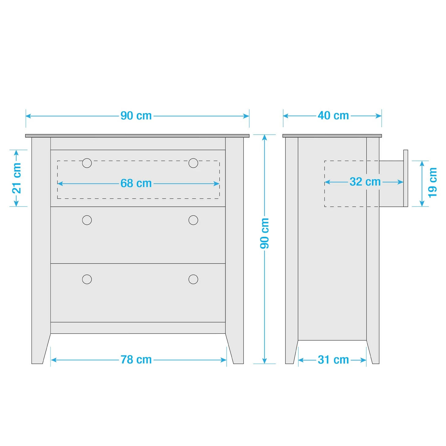 Maison Belfort Commode Belleria I - Pin massif - Blanc 16 Maison Belfort Commode Belleria I - Pin massif - Blanc – Image 14