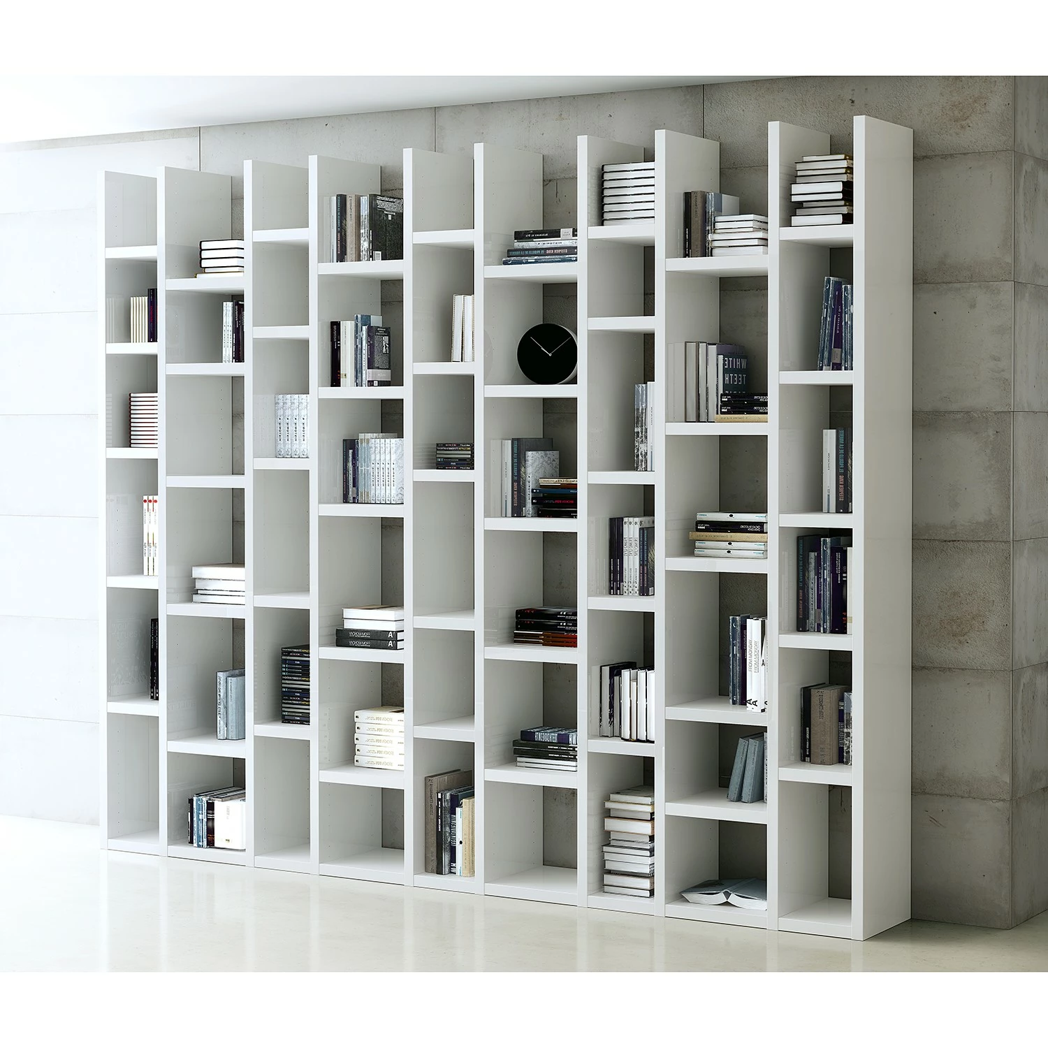 Loftscape Bibliothèque Emporior II - Blanc brillant - Largeur : 272 cm 5 Loftscape Bibliothèque Emporior II - Blanc brillant - Largeur : 272 cm – Image 3