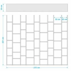 Loftscape Bibliothèque Emporior II - Blanc brillant - Largeur : 272 cm 9 Loftscape Bibliothèque Emporior II - Blanc brillant - Largeur : 272 cm -loftscape Boutique 1000187616 190910 14595000004 SKETCH DETAILS P000000001000187616 sketch