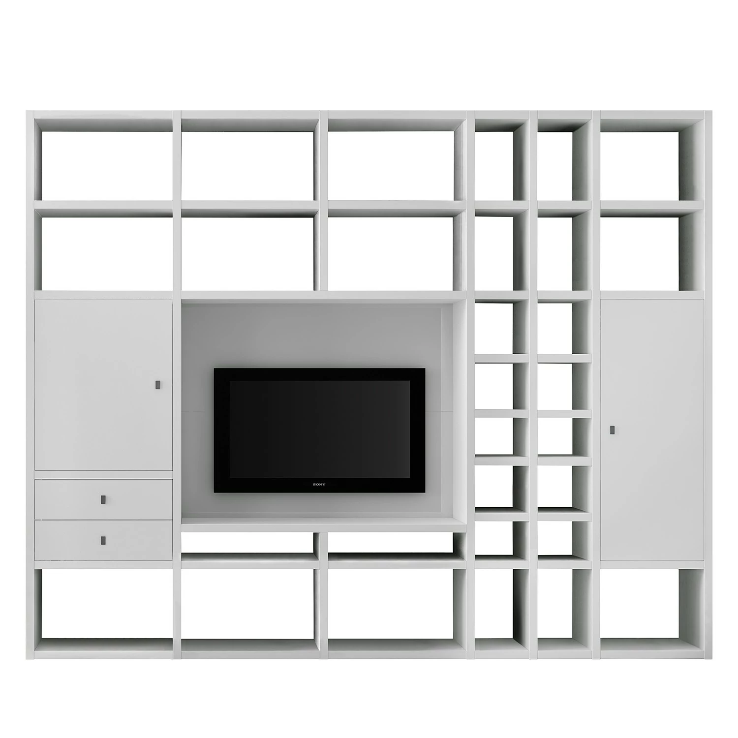 Loftscape Ensemble de meubles TV Emporior II - Blanc brillant 4 Loftscape Ensemble de meubles TV Emporior II - Blanc brillant – Image 2