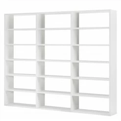 Loftscape Bibliothèque Empire - Blanc crème - Hauteur : 221 cm - Largeur : 276 cm