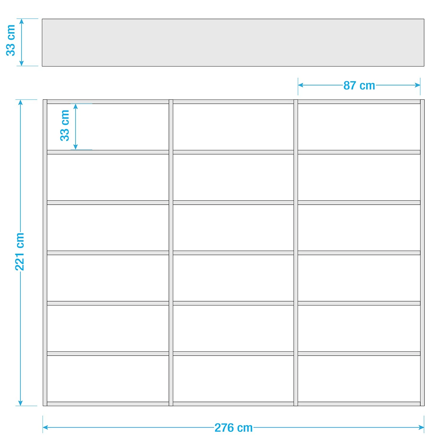 Loftscape Bibliothèque Empire - Blanc crème - Hauteur : 221 cm - Largeur : 276 cm 8 Loftscape Bibliothèque Empire - Blanc crème - Hauteur : 221 cm - Largeur : 276 cm – Image 6