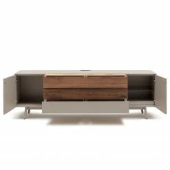 GWINNER Meuble TV Misano - Placage en bois véritable - Gris Sahara / Planches de chêne - Gris Sahara / Poutres en chêne - Avec éclairage 11 GWINNER Meuble TV Misano - Placage en bois véritable - Gris Sahara / Planches de chêne - Gris Sahara / Poutres en chêne - Avec éclairage -loftscape Boutique 1000188659 190926 16594200062 DETAILS P000000001000188659