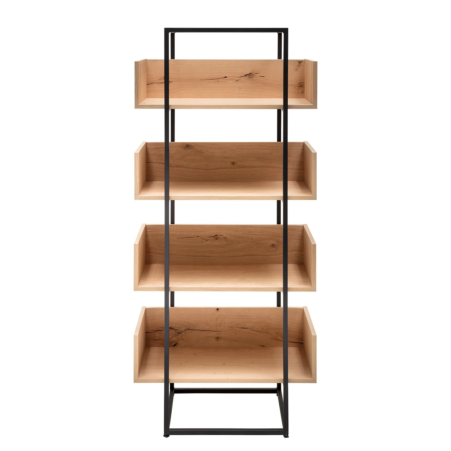 GWINNER Étagère Style I - Placage en bois véritable / Métal - Chêne / Anthracite 8 GWINNER Étagère Style I - Placage en bois véritable / Métal - Chêne / Anthracite – Image 6