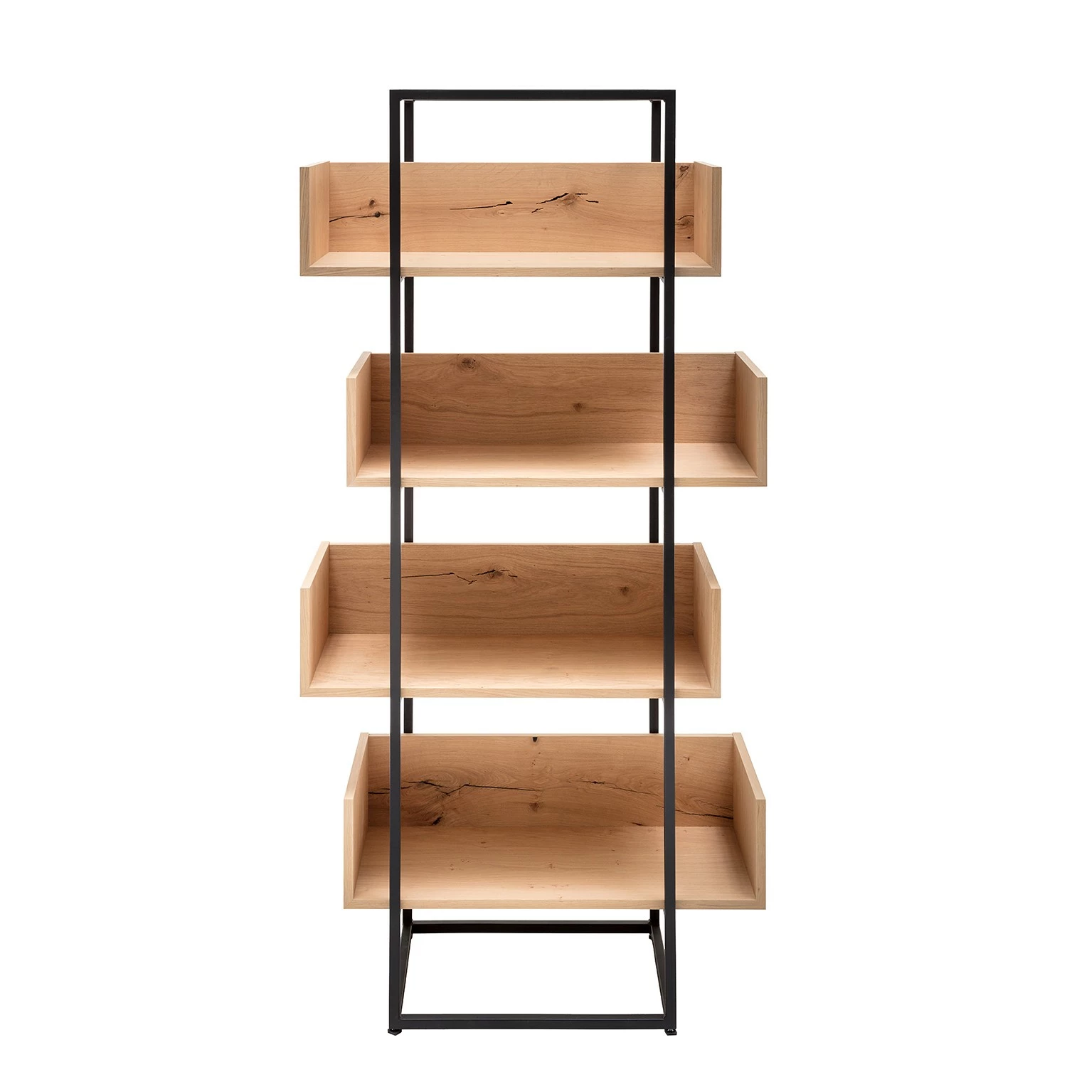 GWINNER Étagère Style I - Placage en bois véritable / Métal - Chêne / Anthracite 9 GWINNER Étagère Style I - Placage en bois véritable / Métal - Chêne / Anthracite – Image 7