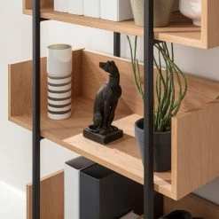 GWINNER Étagère Style I - Placage en bois véritable / Métal - Chêne / Anthracite 17 GWINNER Étagère Style I - Placage en bois véritable / Métal - Chêne / Anthracite -loftscape Boutique 1000188718 190926 06084000014 DETAILS P000000001000188718