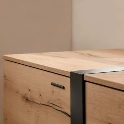 GWINNER Meuble TV Style II - Placage en bois véritable / Métal - Chêne / Anthracite -loftscape Boutique 1000188728 190926 06090000045 DETAILS P000000001000188728