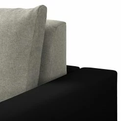 Fredriks Canapé convertible Latina XXI - Imitation cuir / Tissé à plat - Noir / Gris - Largeur : 150 cm -loftscape Boutique 1000188971 191203 11543800454 DETAILS P000000001000188971