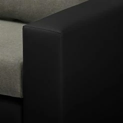 Fredriks Canapé convertible Latina XXI - Imitation cuir / Tissé à plat - Noir / Gris - Largeur : 150 cm -loftscape Boutique 1000188971 191203 11543800456 DETAILS P000000001000188971