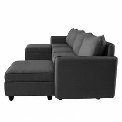 Fredriks Canapé panoramique Lavara - Tissu - Gris foncé 12 Fredriks Canapé panoramique Lavara - Tissu - Gris foncé -loftscape Boutique 1000189253 191017 09474300011 DETAILS P000000001000189253