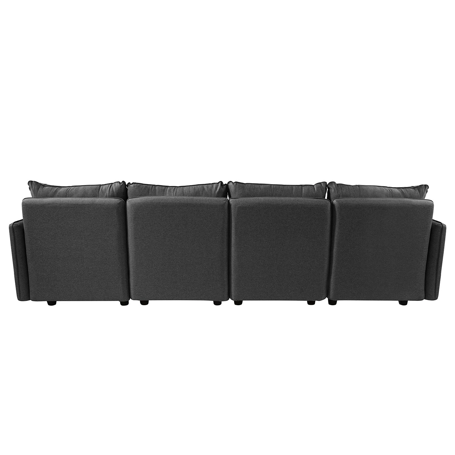 Fredriks Canapé panoramique Lavara - Tissu - Gris foncé 6 Fredriks Canapé panoramique Lavara - Tissu - Gris foncé – Image 4