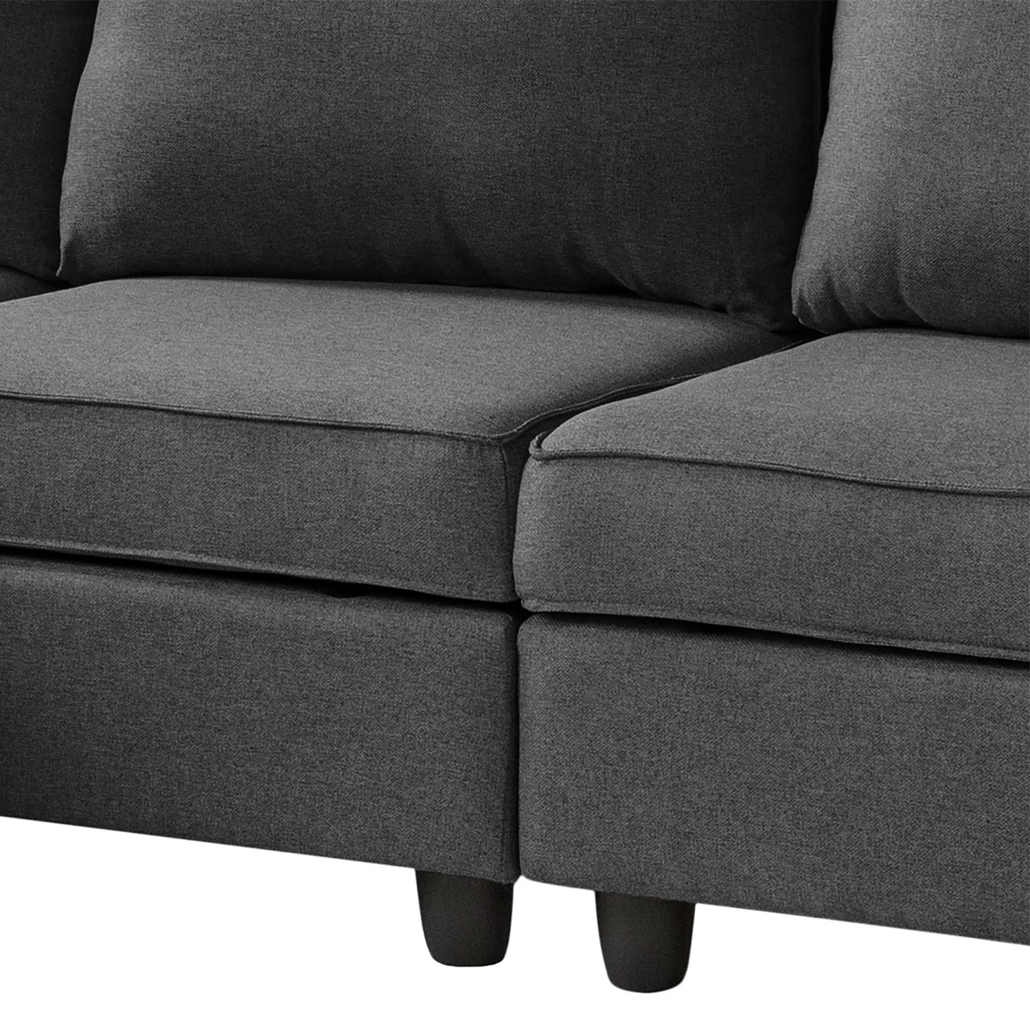 Fredriks Canapé panoramique Lavara - Tissu - Gris foncé 8 Fredriks Canapé panoramique Lavara - Tissu - Gris foncé – Image 6