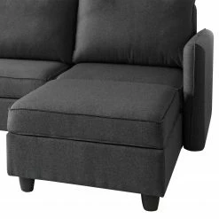 Fredriks Canapé panoramique Lavara - Tissu - Gris foncé 16 Fredriks Canapé panoramique Lavara - Tissu - Gris foncé -loftscape Boutique 1000189253 191017 09474300015 DETAILS P000000001000189253