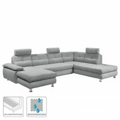 Fredriks Canapé panoramique Ordino - Tissu - Gris clair - Méridienne courte à gauche / longue à droite (vue de face) -loftscape Boutique 1000189388 191031 16401201043 ICON DETAILS P000000001000189388 icon seal