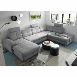 Fredriks Canapé panoramique Ordino - Tissu - Gris clair - Méridienne courte à gauche / longue à droite (vue de face) -loftscape Boutique 1000189388 191031 16401201044 MOOD DETAILS P000000001000189388 mood