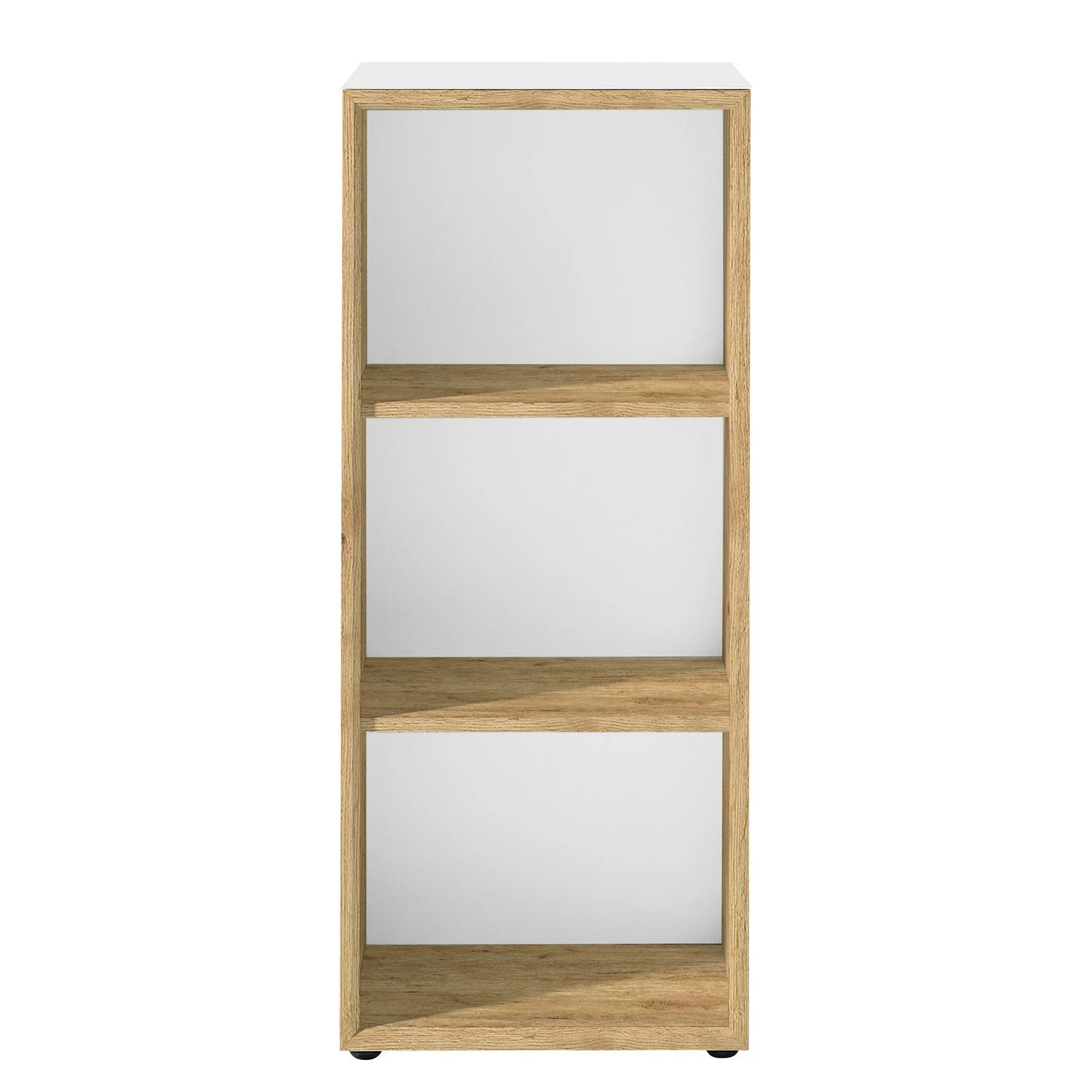 Germania Étagère Monteria - Verre - Blanc / Imitation chêne de Navarre 5 Germania Étagère Monteria - Verre - Blanc / Imitation chêne de Navarre – Image 3