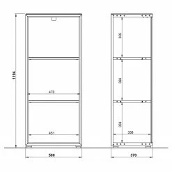 Germania Étagère Monteria - Verre - Blanc / Imitation chêne de Navarre 9 Germania Étagère Monteria - Verre - Blanc / Imitation chêne de Navarre -loftscape Boutique 1000189533 191022 12044900061 SKETCH DETAILS P000000001000189533 sketch