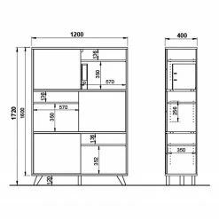 Germania Armoire de bureau Svene - Blanc / Imitation chêne de Sonoma 11 Germania Armoire de bureau Svene - Blanc / Imitation chêne de Sonoma -loftscape Boutique 1000189543 191022 12045900157 SKETCH DETAILS P000000001000189543 sketch
