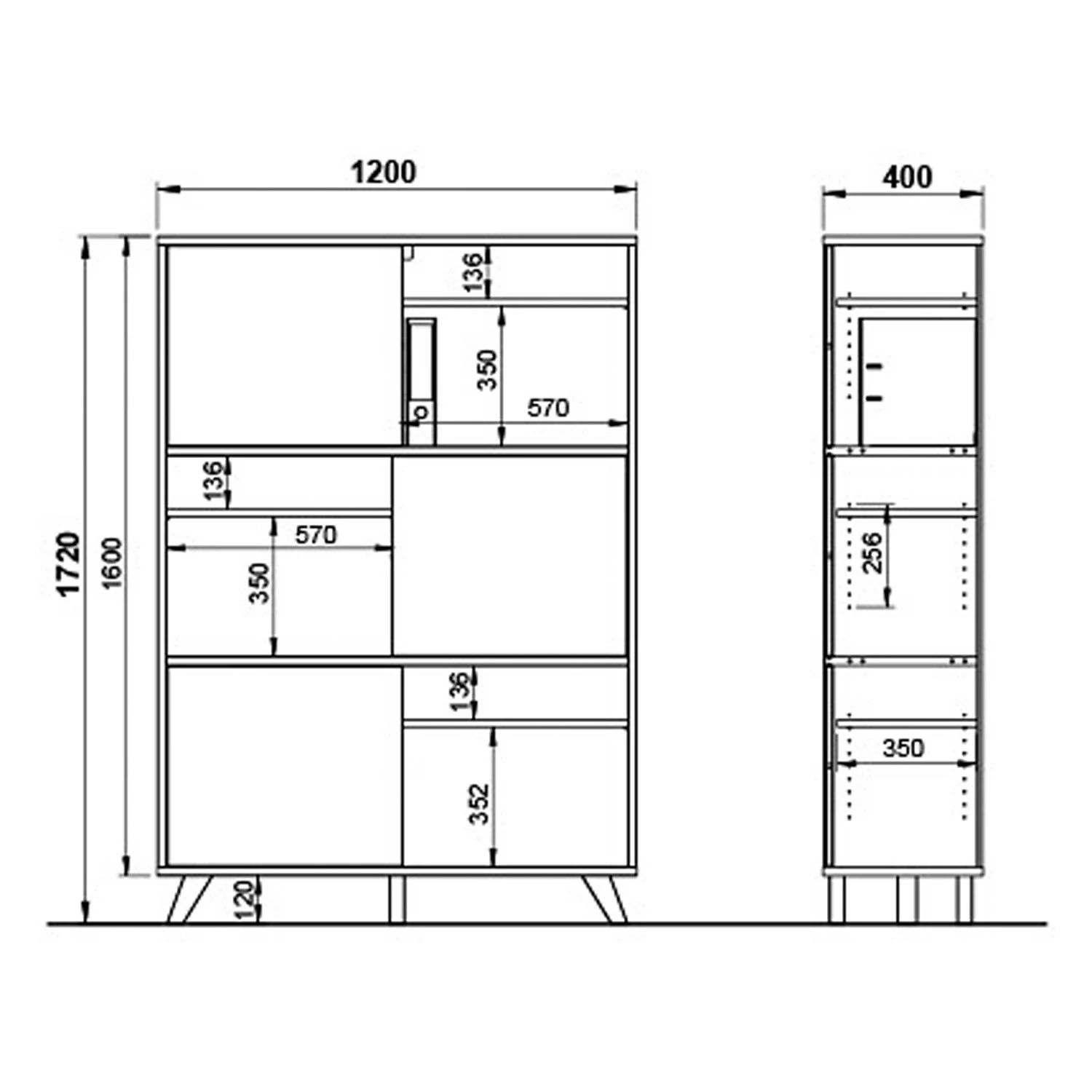 Germania Armoire de bureau Svene - Blanc / Imitation chêne de Sonoma 7 Germania Armoire de bureau Svene - Blanc / Imitation chêne de Sonoma – Image 5