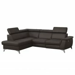 Loftscape Canapé d’angle Lobos - Cuir véritable / Imitation cuir - Marron foncé - Méridienne longue à gauche (vue de face) - Sans fonction -loftscape Boutique 1000189667 210727 12383000261 DETAILS P000000001000189667