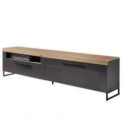 Red Living Ensemble meubles TV Parolin I (5 élém.) - Avec éclairage - Gris foncé -loftscape Boutique 1000191240 191028 14030600081 DETAILS P000000001000191240