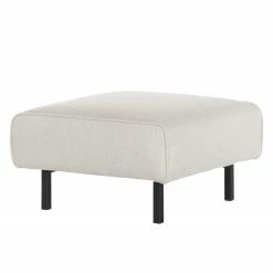 Norrwood Pouf repose-pieds Tapio II - Tissu - Gris clair - Largeur : 75 cm