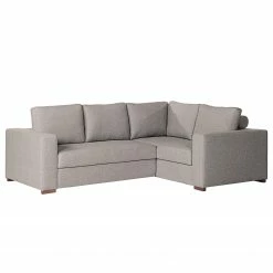 Loftscape Canapé d’angle Woodway II - Tissu - Gris - Méridienne longue à droite (vue de face) - Aucun accessoire fourni